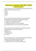 Promo Exam 1 Questions With 100&percnt; Verified Correct Answers&period;