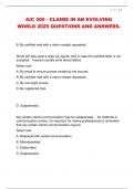 AIC 300 - CLAIMS IN AN EVOLVING  WORLD 2025 QUESTIONS AND ANSWERS&period; 