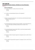 Test Bank for Accounting Information Systems &lpar;4th Edition&comma; Vernon Richardson&rpar;&comma; Chapter 1-17