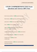 ATI RN COMPREHENSIVE EXIT Exam Questions and Answers 100&percnt; Pass