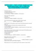 NURSE AIDE 1 - TEST 4 STUDY GUIDE &vert;ACTUAL EXAM QUESTIONS &vert; WITH COMPLETE SOLUTIONS&sol;NEWEST UPDATE2025