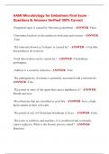AAMI Microbiology for Embalmers Final Exam -  Questions & Answers Verified 100&percnt; Correct