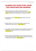 ALABAMA HPC EXAM STUDY GUIDE  2025 QUESTIONS AND ANSWERS&period;