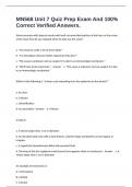 MN568 Unit 7 Quiz Prep Exam And 100&percnt; Correct Verified Answers&period;
