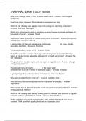 EVR FINAL EXAM STUDY GUIDE