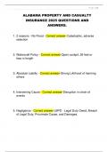 ALABAMA PROPERTY AND CASUALTY  INSURANCE 2025 QUESTIONS AND  ANSWERS&period; 