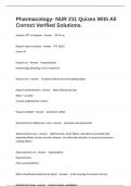 Pharmacology- NUR 211 Quizes With All Correct Verified Solutions&period;