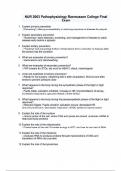 NUR 2063 Pathophysiology Rasmussen College Final Exam
