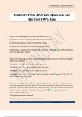 Hallmark BSN 205 Exam Questions and Answers 100&percnt; Pass