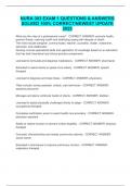 NURA 303 EXAM 1 QUESTIONS & ANSWERS SOLVED 100&percnt; CORRECT&sol;NEWEST UPDATE 2025