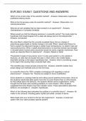 EVR 2001 EXAM 1 QUESTIONS AND ANSWERS