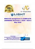 MNE3704 Assignment 5 &lpar;COMPLETE ANSWERS&rpar; Semester 1 2025 - DUE 8 May 2025&semi;100&percnt; trusted &comma;comprehensive and complete reliable solution with clear explanation