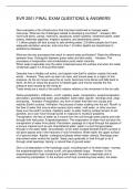 EVR 2001 FINAL EXAM QUESTIONS & ANSWERS
