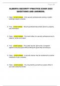 ALBERTA SECURITY PRACTICE EXAM 2025  QUESTIONS AND ANSWERS&period;