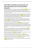 EVR 1001 Complete Actual Exam set with Questions and correct&sol;verified Answers