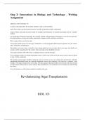 Step 2&colon; Innovations in Biology and Technology - Writing  Assignment 