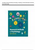 Test Bank for Research Methods in Psychology&colon; Evaluating a World of Information &lpar;4th Edition&comma; Beth Morling&rpar;&comma; Chapter 1-14