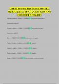 CBEST Practice Test Exam UPDATED  Study Guide ACTUAL QUESTIONS AND  CORRECT ANSWERS