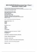 MDC1&sol;NUR2356 Multidimensional Care 1 Exam 1
