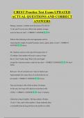 CBEST Practice Test Exam UPDATED  ACTUAL QUESTIONS AND CORRECT  ANSWERS 