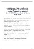 Actual Retake Pn Comprehensive Predictor &lpar;2025&rpar; Comprehensive Questions And Verified Answers &lpar; Detailed & Elaborated&rpar; Actual Exam 2025 Test&excl;&excl;