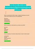 D426 EXAM&colon; WGU DATA MANAGEMENT-FOUNDATIONS D426&comma; 2025&sol;2026 WITH CORRECT&sol;ACCURATE ANSWERS