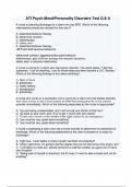 ATI Psych-Mood&sol;Personality Disorders Test Q & A