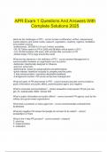  APR Exam 1 Questions And Answers With Complete Solutions 2025