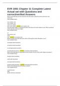 EVR 1001 Chapter 11 Complete Latest Actual set with Questions and correct&sol;verified Answers