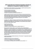 ATI Comprehensive Predictor Questions Anxiety & Obsessive-Compulsive Related Disorders