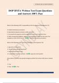 DOP IFSTA Written Test Exam Questions and Answers 100&percnt; Pass