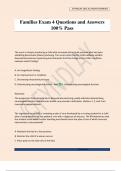 Families Exam 4 Questions and Answers 100&percnt; Pass