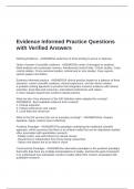 Evidence Informed Practice Questions with Verified Answers