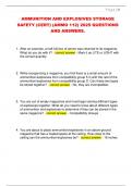 AMMUNITION AND EXPLOSIVES STORAGE  SAFETY &lpar;CERT&rpar; &lpar;AMMO 112&rpar; 2025 QUESTIONS  AND ANSWERS&period;