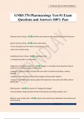 GNRS 576 Pharmacology Test &num;1 Exam Questions and Answers 100&percnt; Pass
