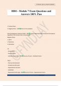 HBO - Module 7 Exam Questions and Answers 100&percnt; Pass