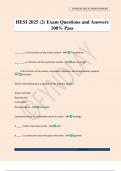 HESI 2025 &lpar;2&rpar; Exam Questions and Answers 100&percnt; Pass
