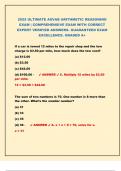 2025 ULTIMATE ASVAB ARITHMETIC REASONING EXAM &vert; COMPREHENSIVE EXAM WITH CORRECT EXPERT VERIFIED ANSWERS&period; GUARANTEED EXAM EXCELLENCE&period; GRADED A&plus;