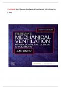  Pilbeam&rsquo;s Mechanical Ventilation &ndash; 7th Edition &lpar;Cairo&rpar; &vert; Test Bank &vert; Complete Exam Preparation Material
