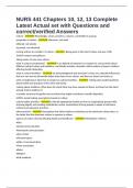 NURS 441 Chapters 10&comma; 12&comma; 13 Complete Latest Actual set with Questions and correct&sol;verified Answers