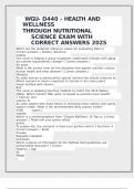 WGU- D440 - HEALTH AND WELLNESS THROUGH NUTRITIONAL SCIENCE EXAM WITH CORRECT ANSWERS 2025
