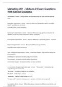 Marketing 201 - Midterm 2 Exam Questions With Solved Solutions&period;