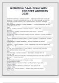 NUTRITION D440 EXAM WITH CORRECT ANSWERS 2025