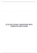 CCJS 342- EXAM 1 QUESTIONS WITH COMPLETE SOLUTIONS &emsp;