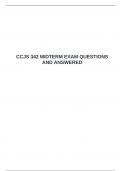 CCJS 342 EXAM BUNDLE QUESTIONS AND ANSWERS 100&percnt; ACCURATE