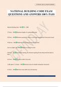 NATIONAL BUILDING CODE EXAM QUESTIONS AND ANSWERS 100&percnt; PASS