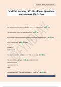 NAUI eLearning &lpar;SCUBA&rpar; Exam Questions and Answers 100&percnt; Pass