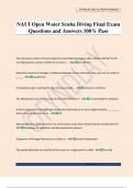 NAUI Open Water Scuba Diving Final Exam Questions and Answers 100&percnt; Pass