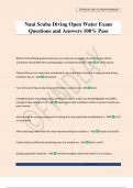 Naui Scuba Diving Open Water Exam Questions and Answers 100&percnt; Pass