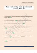 Naui Scuba Diving Exam Questions and Answers 100&percnt; Pass